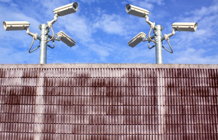 wall and cctv camera securitiesの写真素材