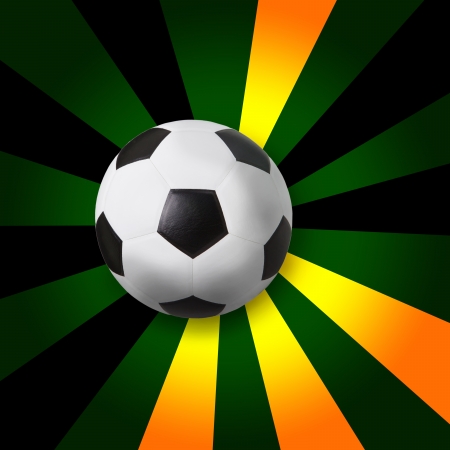 ray background and soccer football の写真素材