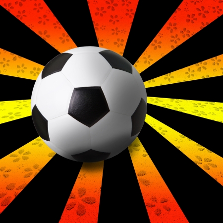 ray background and soccer football の写真素材