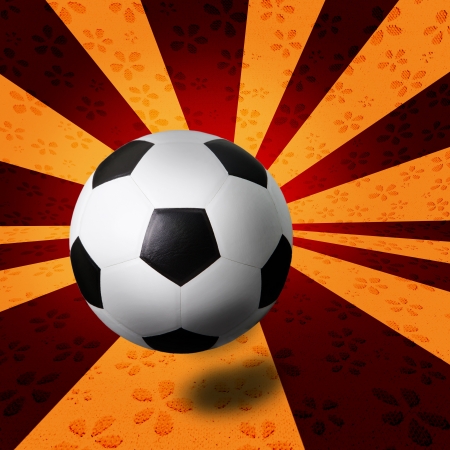 ray background and soccer football の写真素材