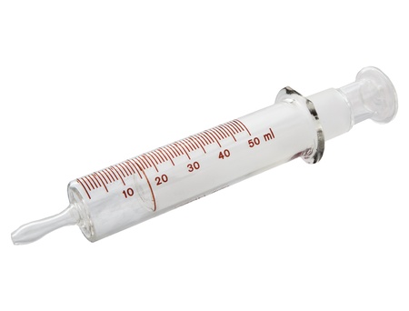 feeding syringe isolated whiteの写真素材