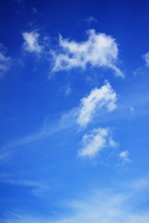 blue sky white cloudsの写真素材