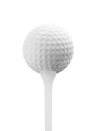 close up of golf ball texture on white backgroundの写真素材