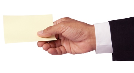 hand of business man and name card paperの写真素材