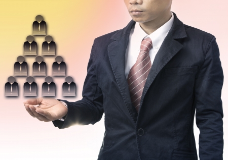 business man and people organization for business themeの写真素材