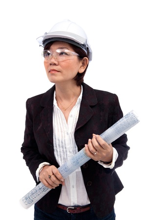 female architect and new project planの写真素材
