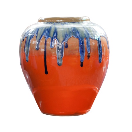 painting with colorful jar isolated white for multipurposeの写真素材