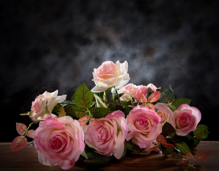 still life of rose bouquet flower  in studio の写真素材