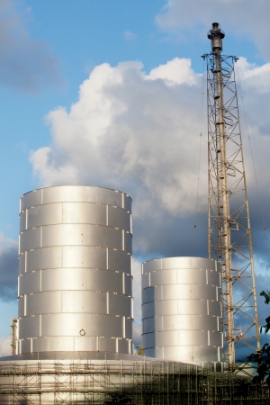 refinery factory plant in heavy industry estate の写真素材