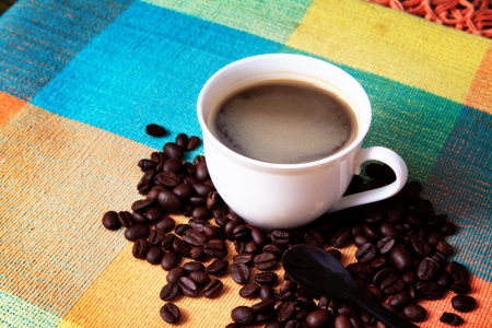 coffe roast bean on tableの写真素材
