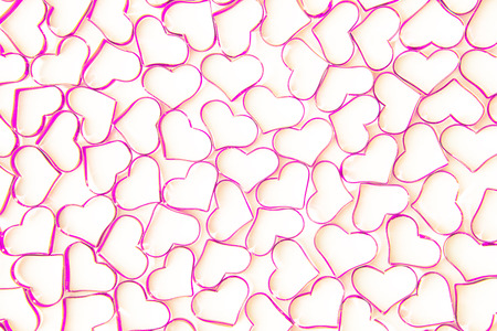 red heart abstract of love on white background with copy space use for multipurpose backdrop の写真素材