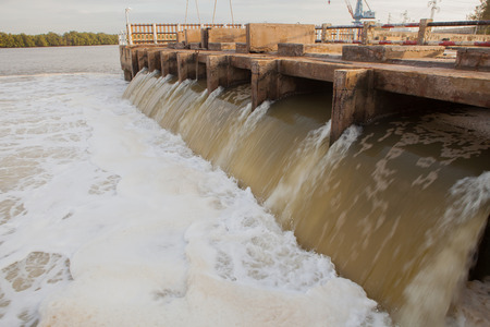 water flow system in thermal electrict generator plant
