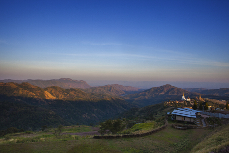 beautiful scenic of phasornkaew khao kho petchabun northern of thailandの写真素材