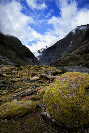 franz josef glacier most popular traveling destination in new zealandの写真素材
