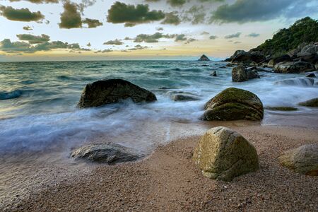 beautiful seascape of koh tao one of most popular traveling destination in surathani southern of...