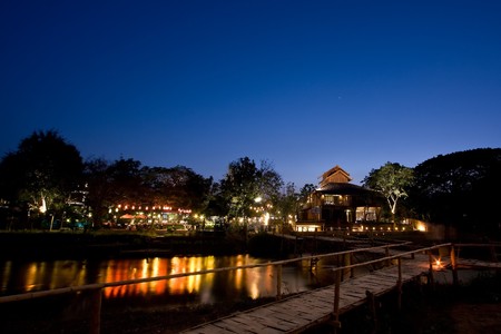 pai, romantic province in thailandの写真素材