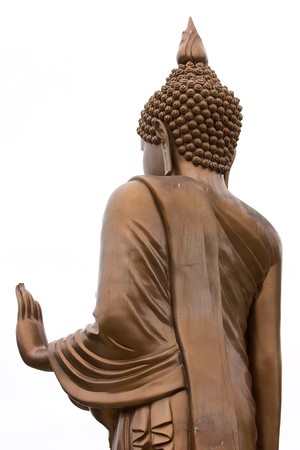 backside of image of Buddhaの写真素材