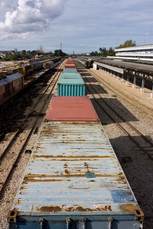 container for transport by trainの写真素材