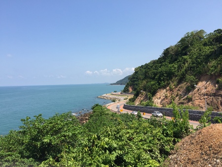 The road to Chanburi - Thailandの写真素材