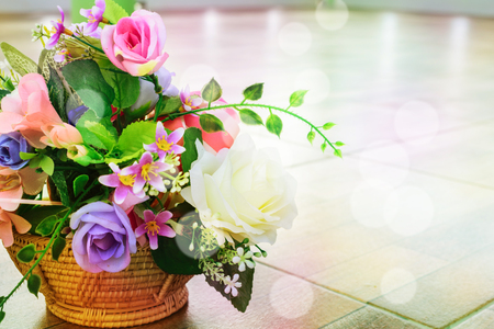 Flowers with color effect for anniversary celebration and New Yearの写真素材