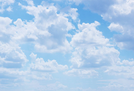 Sun-clouds backgroundの写真素材