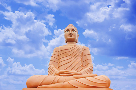 Big Buddha statue on the skyの写真素材