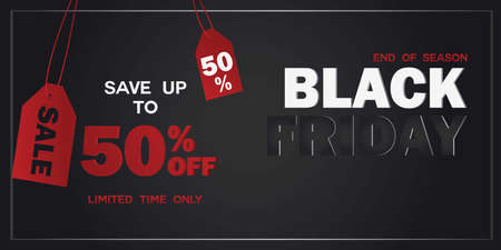 Black Friday Sale Advertising Banner.のイラスト素材