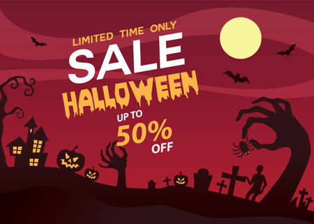 Halloween Sale banner or poster designのイラスト素材