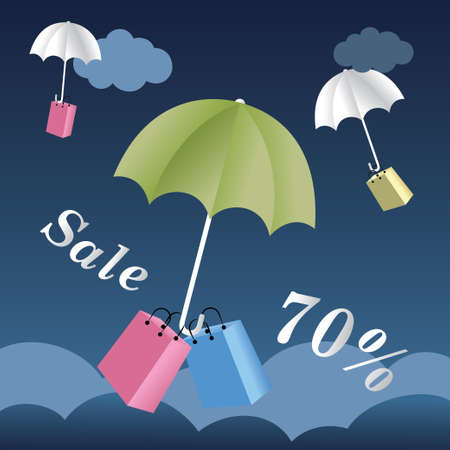 Monsoon sale offer rain season background.Happy Monsoon Sale And Offer.のイラスト素材