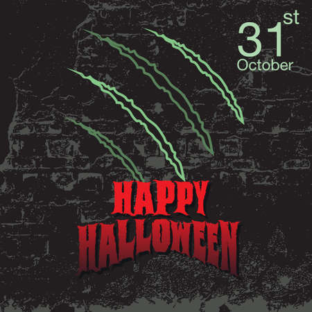 Grave Halloween background of zombie arm and a gravestone in a graveyard with full moon in the background. Copyspace on the grave stone for your text.のイラスト素材