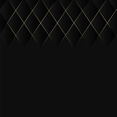 Black and gold abstract perspective geometric texture  backgroundのイラスト素材