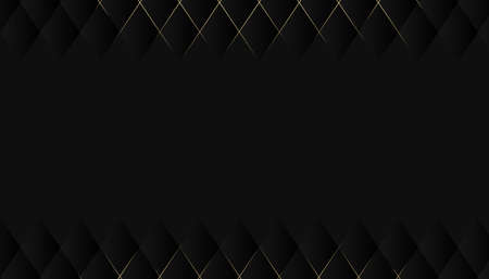 Black and gold abstract perspective geometric texture  backgroundのイラスト素材