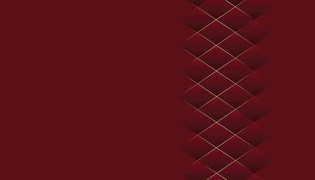 Dark red and gold abstract perspective geometric texture  backgroundのイラスト素材