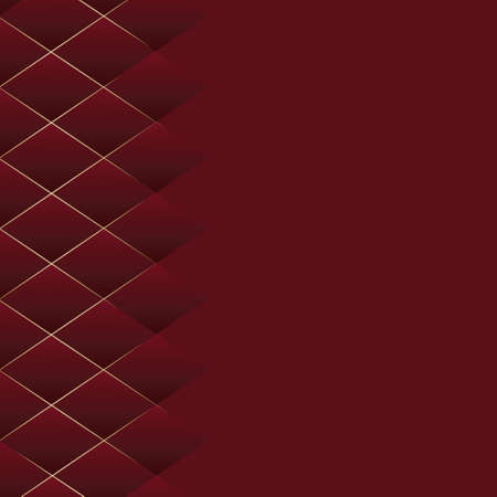 Dark red and gold abstract perspective geometric texture  backgroundのイラスト素材