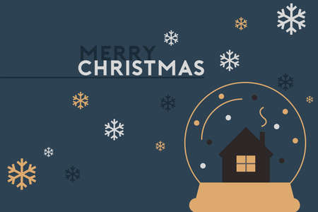 Merry Christmas greeting card designのイラスト素材