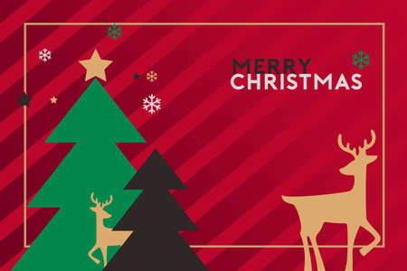 Merry Christmas greeting card designのイラスト素材