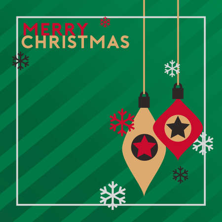Merry Christmas  greeting card designのイラスト素材
