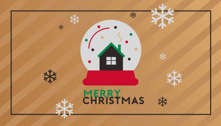 Merry Christmas greeting card designのイラスト素材