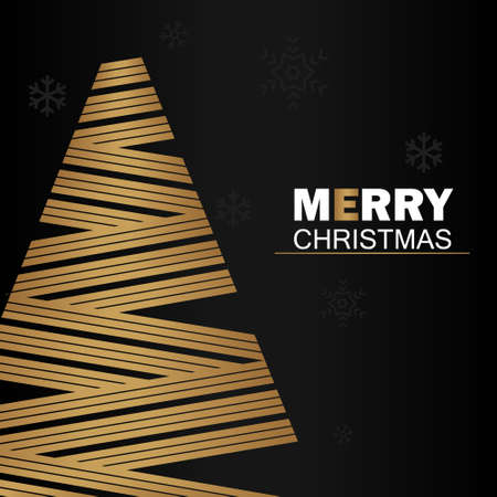 Merry Christmas Background with Snowflakes. Chic Christmas Greeting Card.のイラスト素材