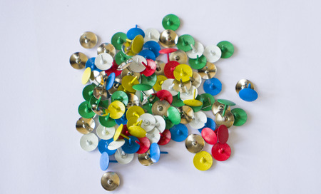 push pins set made of shiny colorful