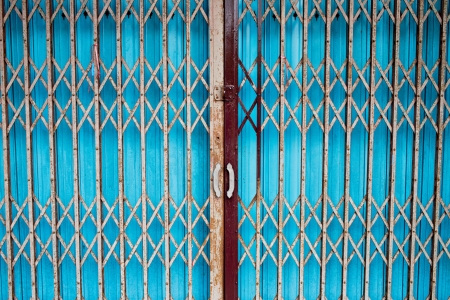  Vintage sliding metal door backgroundの写真素材