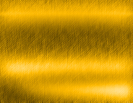 Gold metal brushed background or texture of brushed steel plate with reflections Iron plate and shinyの写真素材