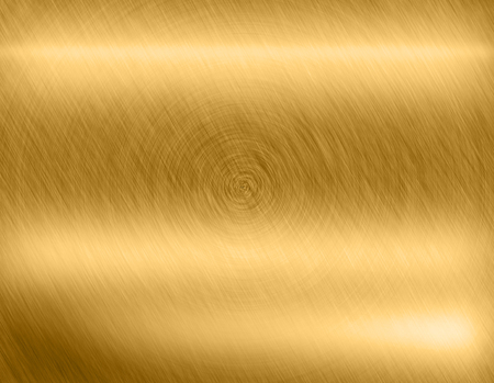 Gold metal brushed background or texture of brushed steel plate with reflections Iron plate and shinyの写真素材