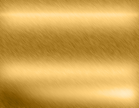 Gold metal brushed background or texture of brushed steel plate with reflections Iron plate and shinyの写真素材