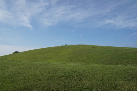 hilltop on sunny morningの写真素材