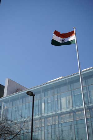 National flag of India fliesの写真素材