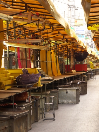 Street market in the morning at Patpong streetの写真素材