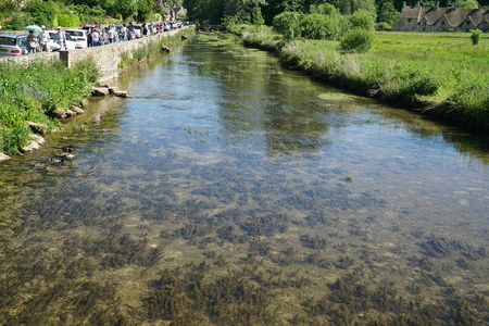 Cotswold, United Kingdom-May 26, 2017: River Coln in Biburyのeditorial素材