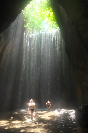 Tukad Cepung waterfall, Bali, Indonesiaの写真素材