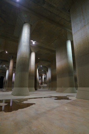 The Metropolitan Area Outer Underground Discharge Channelのeditorial素材
